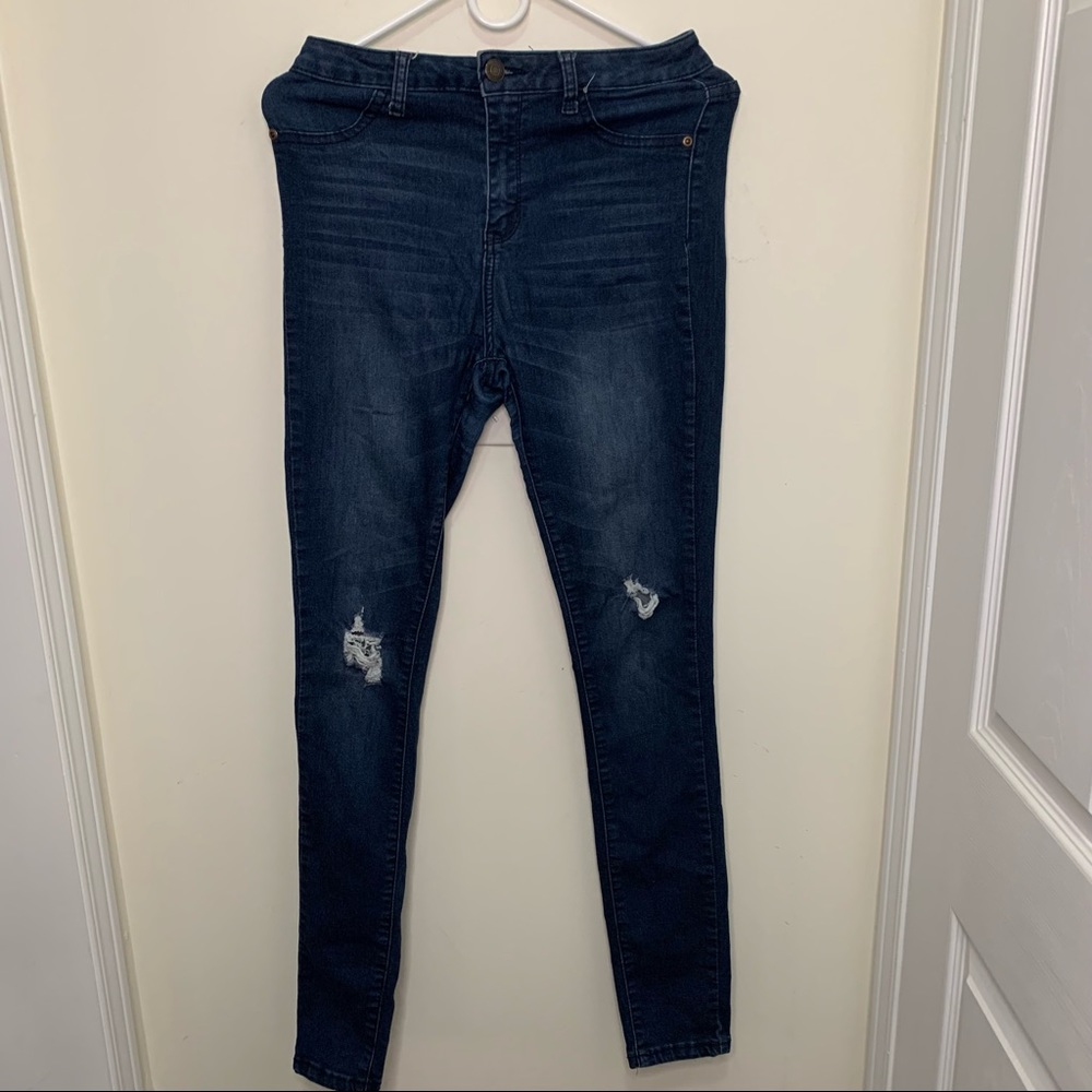 Bluenotes Hi Rise Comfy Distress Jeggings Size 28/32